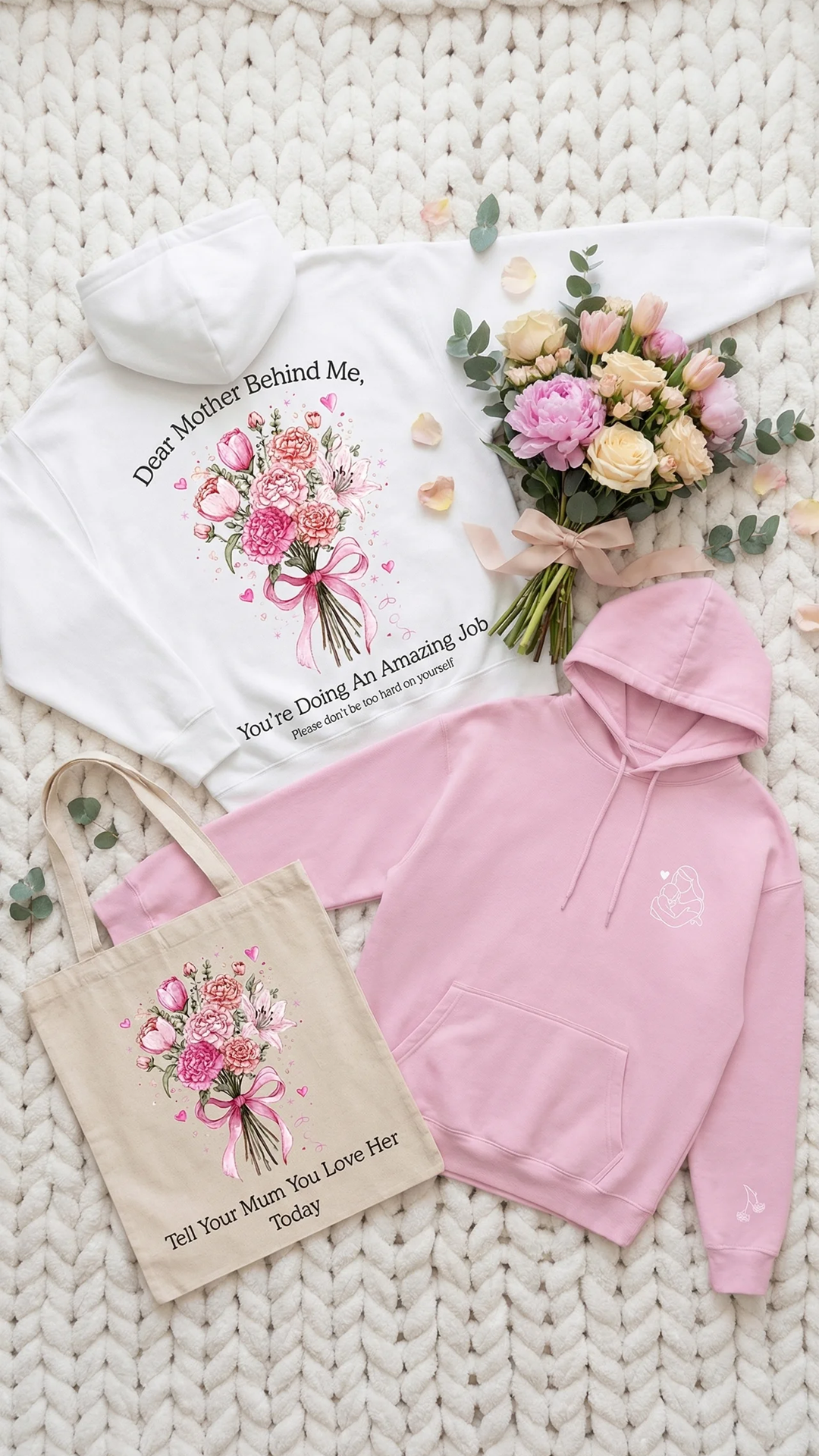 Querida Mamá Detrás de Mí (Eres suficiente) Sudadera con Capucha