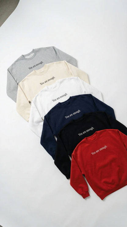 Sudadera con cuello redondo Eres suficiente