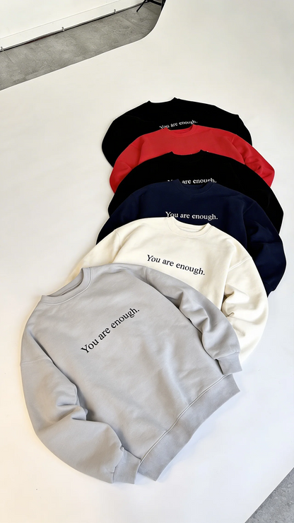 Sudadera con cuello redondo Eres suficiente