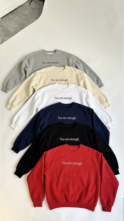 Sudadera con cuello redondo Eres suficiente