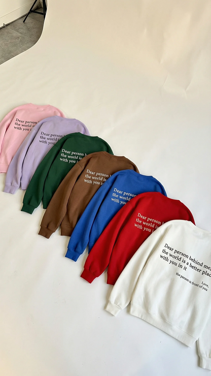 Sudadera con cuello redondo Eres suficiente