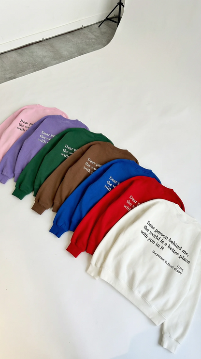 Sudadera con cuello redondo Eres suficiente