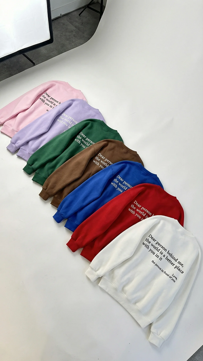 Sudadera con cuello redondo Eres suficiente
