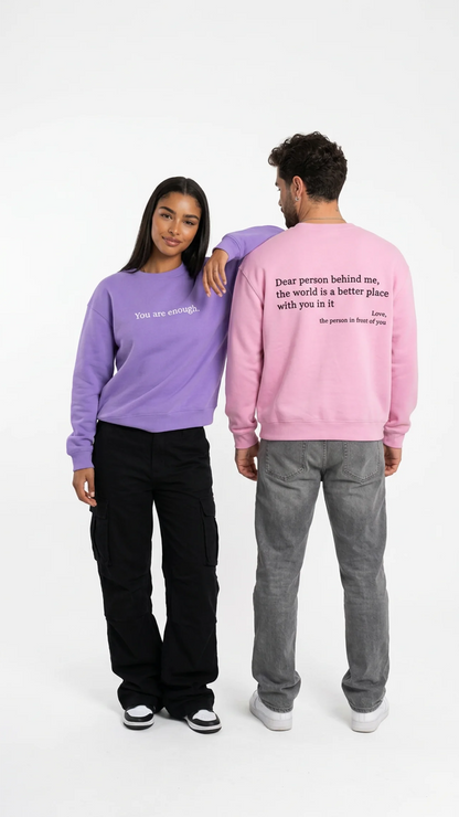 Sudadera con cuello redondo Eres suficiente