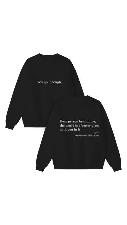 Sudadera con cuello redondo Eres suficiente