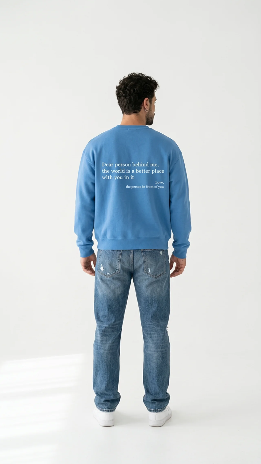 Sudadera con cuello redondo Eres suficiente
