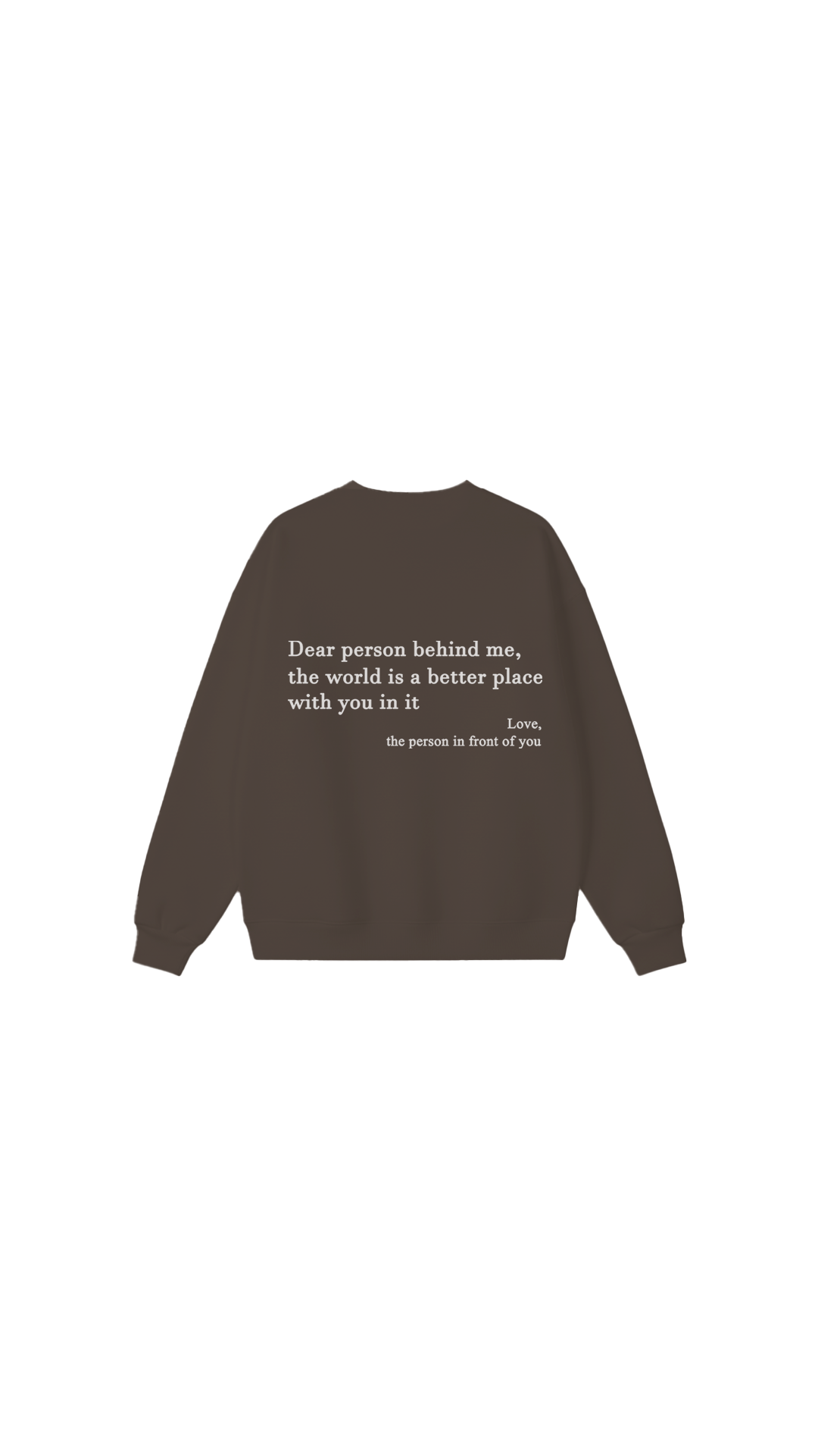 Sudadera con cuello redondo Eres suficiente