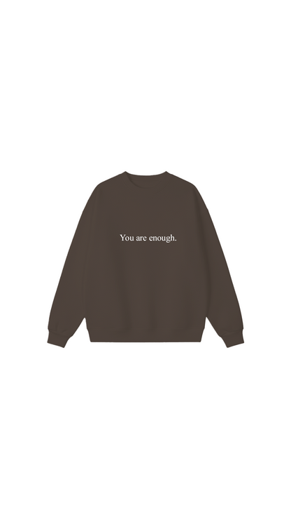 Sudadera con cuello redondo Eres suficiente