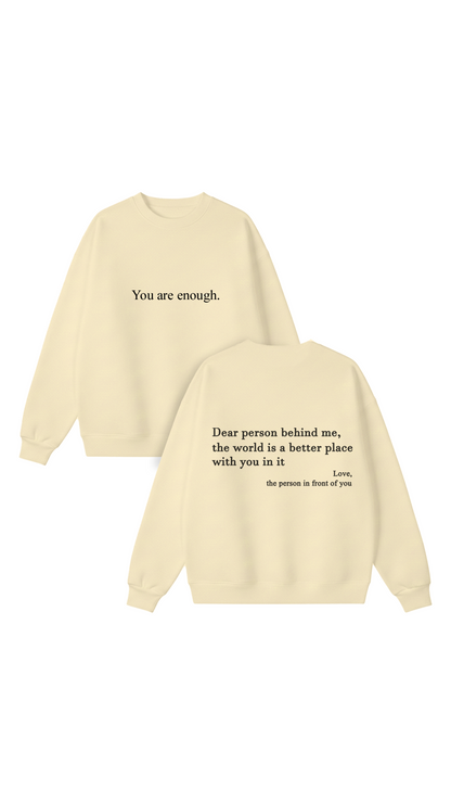 Sudadera con cuello redondo Eres suficiente