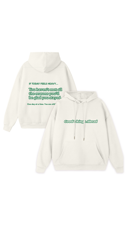 Sudadera con capucha "Grandes Cosas por Venir"
