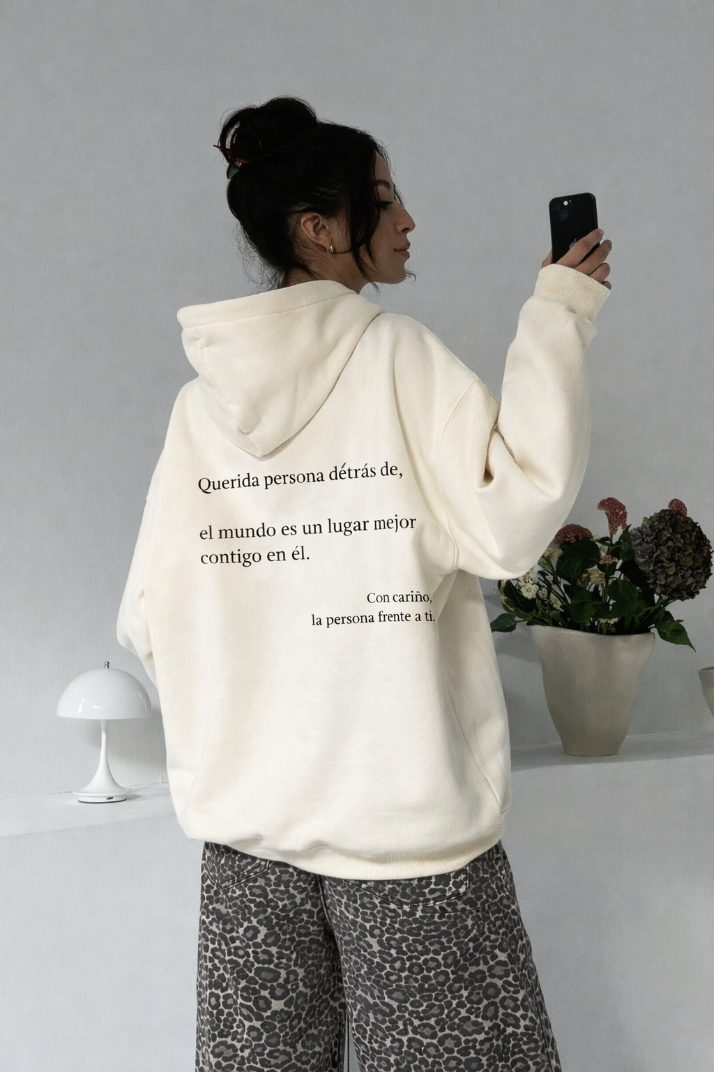 Querida persona detrás de mí (Eres suficiente) Sudadera con capucha