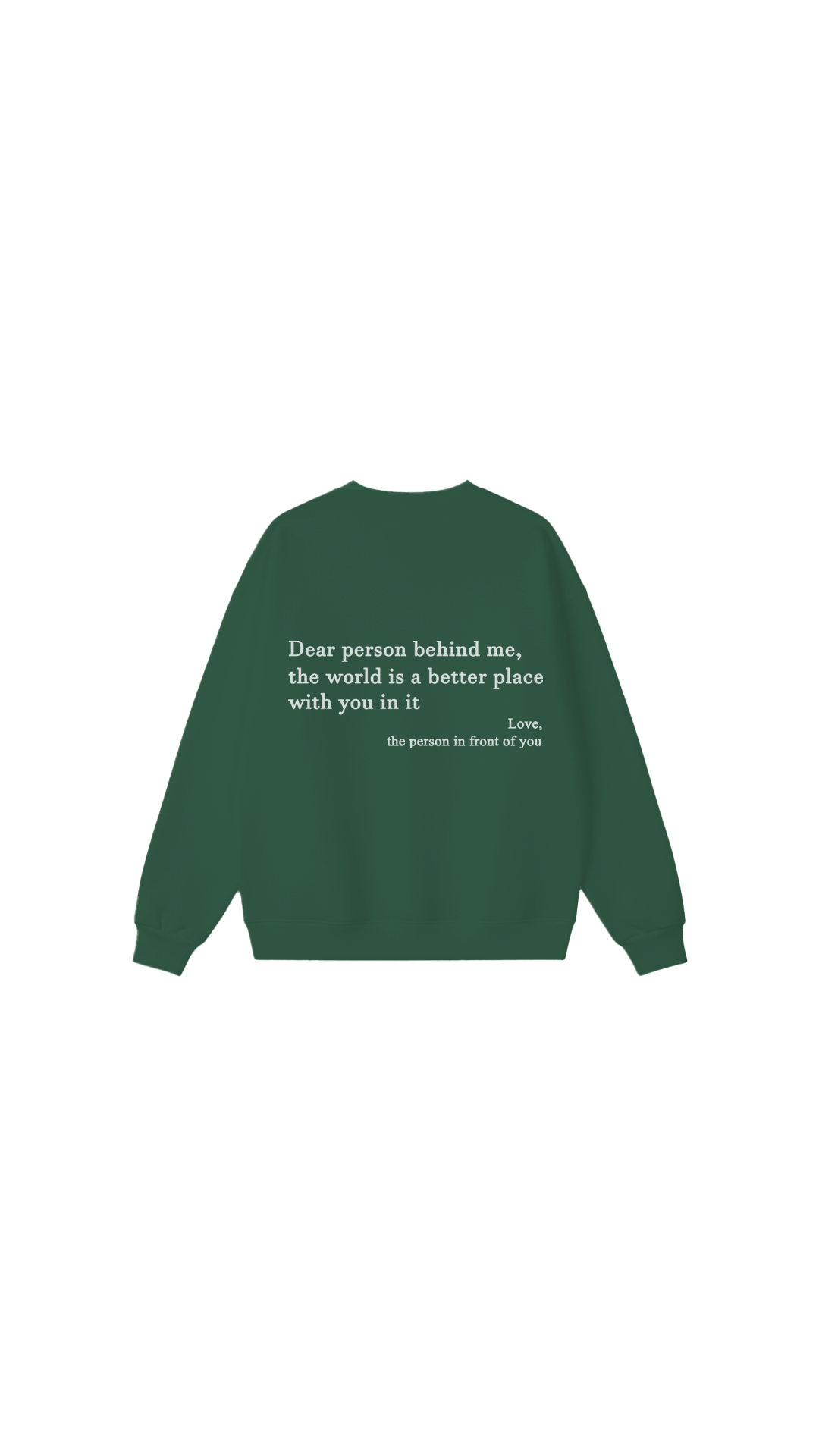 Sudadera con cuello redondo Eres suficiente