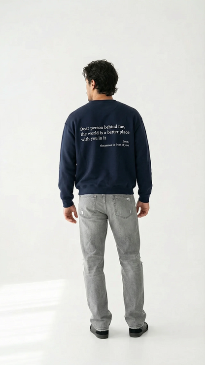 Sudadera con cuello redondo Eres suficiente