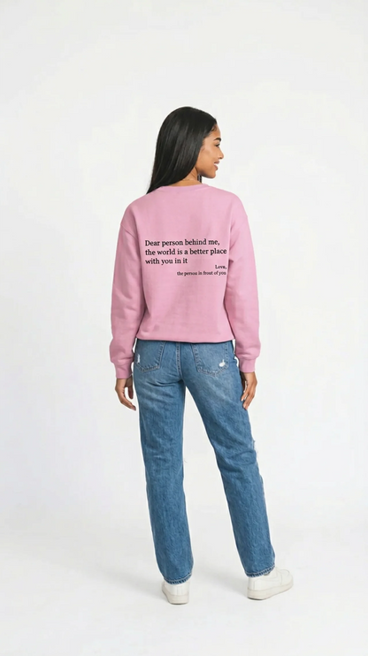 Sudadera con cuello redondo Eres suficiente