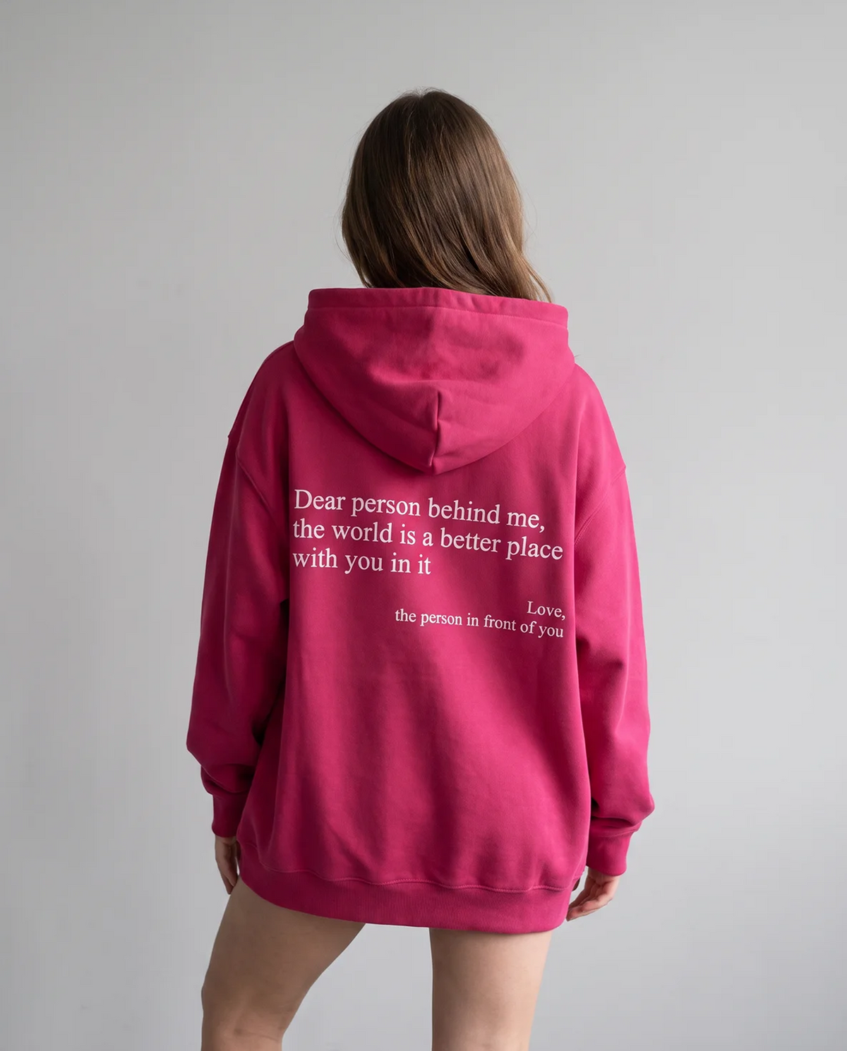 Dear Person Behind Me (You are Enough Hoodie): Heavyweight Eco-Friendly Cotton Version