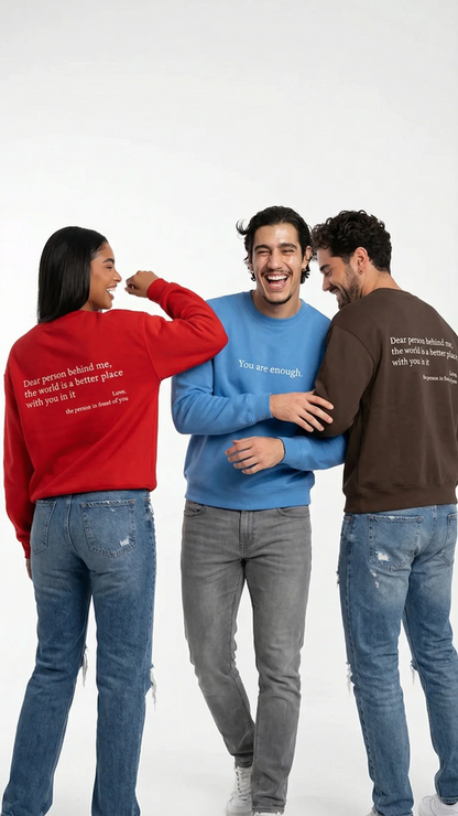 Sudadera con cuello redondo Eres suficiente