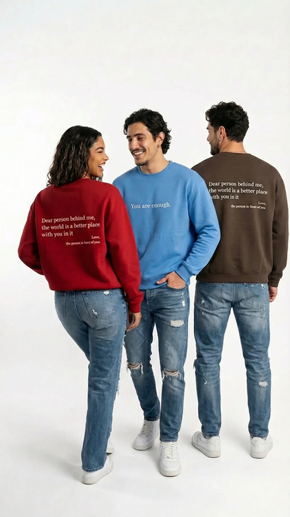 Sudadera con cuello redondo Eres suficiente
