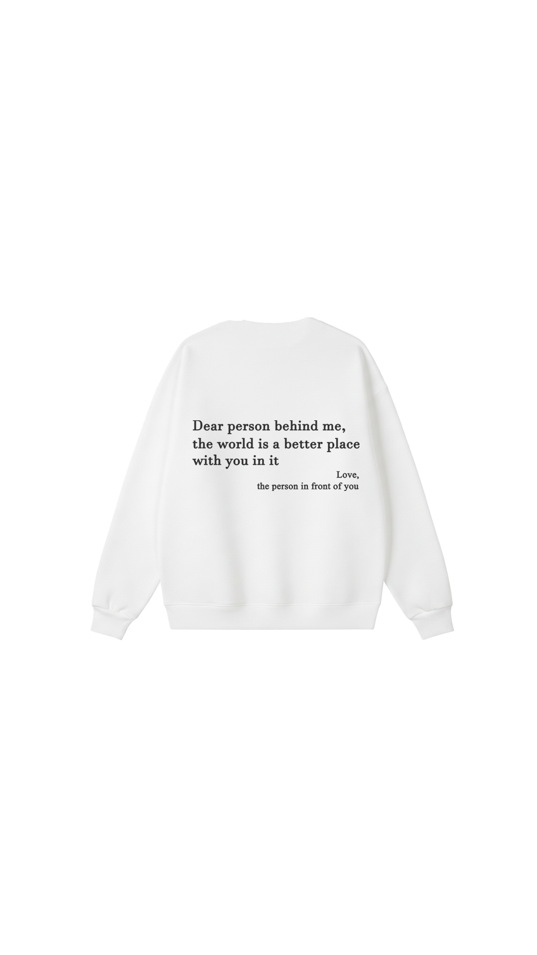 Sudadera con cuello redondo Eres suficiente