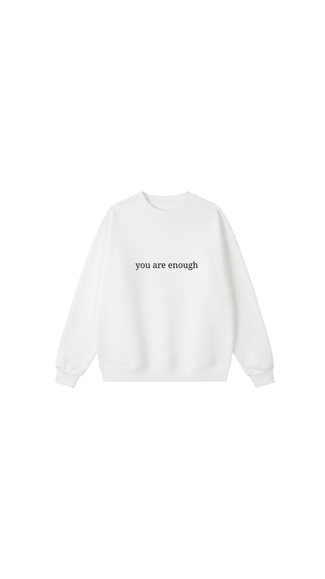 Sudadera con cuello redondo Eres suficiente