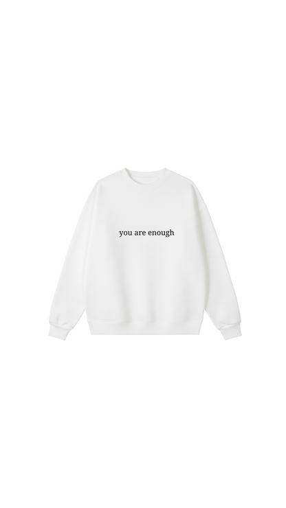 Sudadera con cuello redondo Eres suficiente