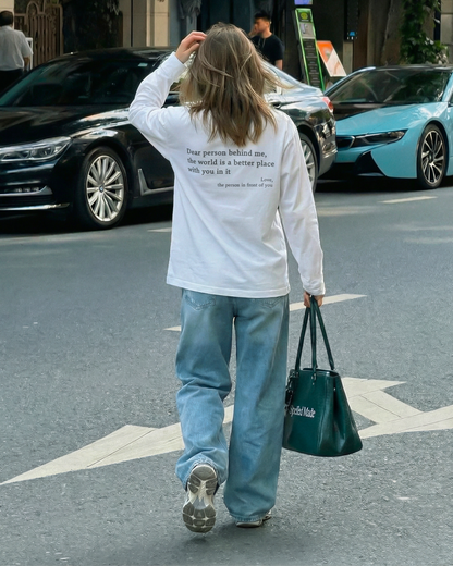 Querida persona detrás de mí (Eres suficiente) Camisa de manga larga